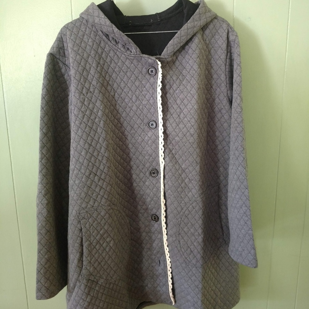 Off Brand Quilted Car Coat Plus Size